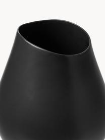 Handgefertigte Vase Opium aus Steingut, H 39 cm, Steingut, Schwarz, Ø 26 x H 39 cm