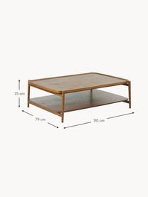 Mesa de centro de roble Tony, Estructura: madera de roble maciza ba, Roble, An 110 x Al 35 cm