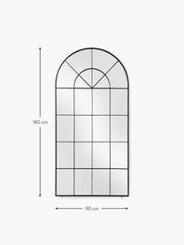 Lustro stojące z metalową ramą Clarita, Czarny, S 90 x W 180 cm