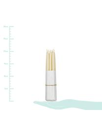 Velas cónicas Loka, 10 uds., Cera, Blanco crema, Ø 1 x Al 21 cm