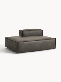 Diván modular de cuero reciclado Lennon, Tapizado: cuero reciclado (70% cuer, Estructura: madera maciza, madera con, Patas: plástico Este producto es, Cuero gris pardo, An 150 x F 119 cm, respaldo derecho