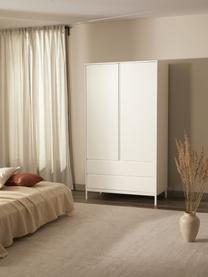 Armoire classique blanche Ikaro, 2 portes, Blanc, larg. 110 x haut. 200 cm