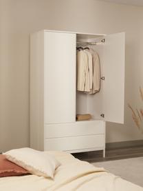 Armoire classique blanche Ikaro, 2 portes, Blanc, larg. 110 x haut. 200 cm