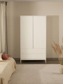 Armoire classique blanche Ikaro, 2 portes, Blanc, larg. 110 x haut. 200 cm