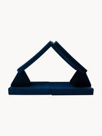 Sofá infantil modular de juegos artesanal de terciopelo Mila, Tapizado: terciopelo (100% poliéste, Terciopelo azul oscuro, An 168 x F 84 cm