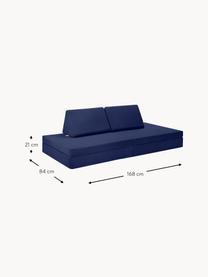 Modulares Kinder-Spielsofa  Mila aus Samt, handgefertigt, Bezug: Samt (100 % Polyester), Samt Dunkelblau, B 168 x T 84 cm