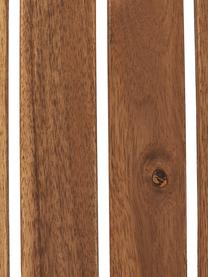 Mesa plegable de exterior Parklife, Tablero: madera de acacia, aceitad, Estructura: metal galvanizado con pin, Blanco, acacia, An 130 x Al 75 cm