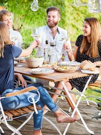 Table pliante de jardin Parklife, Blanc, bois d'acacia