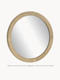 Miroir mural rond en bois Alum, Bois clair, Ø 50 x prof. 4 cm