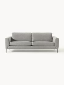 Sofa Cucita (3-osobowa), Tapicerka: tkanina (100% poliester) , Stelaż: lite drewno sosnowe, skle, Nogi: metal lakierowany Ten pro, Szara tkanina, S 228 x G 94 cm