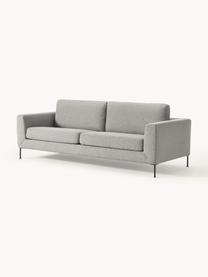 Sofa Cucita (3-Sitzer), Bezug: Webstoff (100% Polyester), Gestell: Massives Kiefernholz, FSC, Beine: Metall, lackiert Dieses P, Webstoff Grau, B 228 x T 94 cm