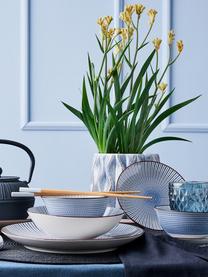 Set stoviglie blu/bianco per 4 persone Dim Sum 12 pz, Ceramica, Blu, bianco, marrone, Set in varie misure