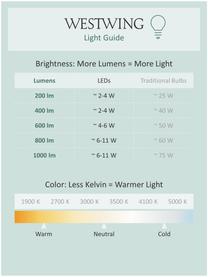 Dimmbare LED-Leselampe Omari, Lampenschirm: Metall, beschichtet, Lampenfuß: Metall, beschichtet, Weiß, H 141 cm