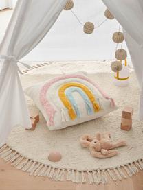 Housse de coussin 45x45 enfant Thaide, 95 % coton, 5 % polyester, Blanc, rose, bleu, orange, larg. 45 x long. 45 cm