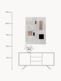 Ręcznie malowany obraz na płótnie Balance, Stelaż: drewno sosnowe, Odcienie beżowego, czarny, S 90 x W 120 cm