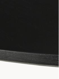 Runder Esstisch Yumi aus Gummibaumholz, Ø 115 cm, Tischplatte: Mitteldichte Holzfaserpla, Beine: Gummibaumholz, massiv und, Eichenholz, schwarz lackiert, Ø 115 cm
