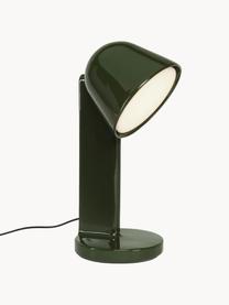 Grande lampe à poser artisanale Ceramique Down, Céramique, Vert foncé, Ø 24 x haut. 49 cm