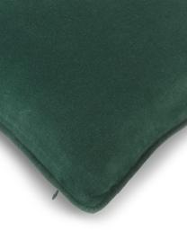 Funda de cojín de terciopelo Dana, 100% terciopelo de algodón, Verde oscuro, An 30 x L 50 cm