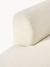 Pouf componibile in teddy Sofia, Rivestimento: teddy (100% polipropilene, Struttura: legno di abete rosso, tru, Piedini: plastica Il materiale uti, Teddy bianco latte, Larg. 159 x Prof. 103 cm, schienale a sinistra