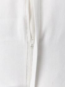 Housse de coussin rectangulaire en jute Justina, Beige, blanc, larg. 30 x long. 50 cm