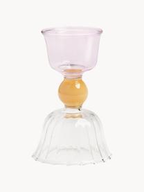 Kerzenhalter Perle aus Borosilikatglas, Borosilikatglas, Transparent, Orange, Hellrosa, Ø 6 x H 10 cm