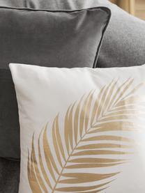 Poszewka na poduszkę Light, 100% bawełna, Biały, odcienie złotego, S 40 x D 40 cm