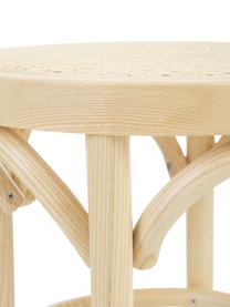 Tabouret en cannage Franz, Bois clair, Ø 36 x haut. 45 cm