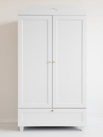 Armoire Luca, Bois blanc laqué, larg. 90 x haut. 165 cm