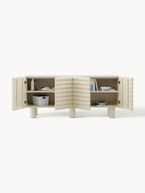 Credenza Fana, Gambe: legno di pioppo, Questo p, Beige, Larg. 150 x Alt. 80 cm