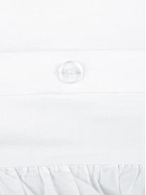Gewaschene Baumwollperkal-Kopfkissenbezüge Florence mit Rüschen in Weiss, 2 Stück, Webart: Perkal Fadendichte 180 TC, Weiss, B 40 x L 80 cm