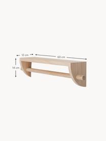 Kinderwandplank Mingus gemaakt van paulowniahout, Paulowniahout, Paulowniahout, B 60 x H 14 cm