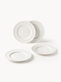 Vajilla de porcelana Perla, 4 comensales (12 pzas.), Porcelana, Blanco, 4 comensales (12 pzas.)