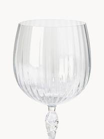 Gingläser America's Cocktail mit Rillenstruktur, 4 Stück, Glas, Transparent, Ø 10 x H 23 cm, 700 ml