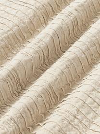Funda de cojín de algodón con plisado Artemis, 99% algodón, 1% poliéster, Beige, An 50 x L 50 cm