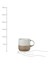 Tazas de café Cira, 2 uds., Gres, Tonos marrones y beige, Ø 9 x Al 9 cm