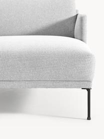 Petit canapé d'angle Fluente, Tissu gris clair, larg. 198 x prof. 152 cm, méridienne à gauche