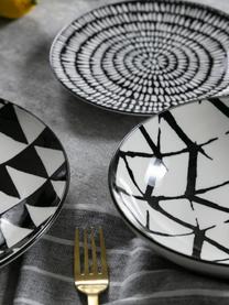 Komplet naczyń  Mokala, 18 elem., Porcelana, Czarny, biały, Komplet z różnymi rozmiarami