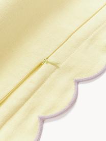 Housse de coussin 45x45 en coton avec bordure ondulée Atina, 100 % coton

Le matériau est certifié STANDARD 100 OEKO-TEX®, 4265CIT, CITEVE, Jaune pastel, larg. 45 x long. 45 cm