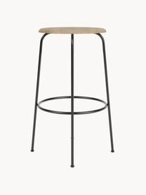 Tabouret de comptoir Afteroom, Bois, cadre noir, Ø 50 x haut. 75 cm