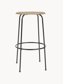 Tabouret de comptoir Afteroom, Bois, cadre noir, Ø 50 x haut. 75 cm