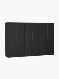 Armario modular Leon, 6 puertas (300 cm), diferentes variantes, Estructura: tablero aglomerado revest, Negro, Interior Basic (An 300 x Al 200 cm)