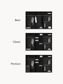 Modulaire draaideurkast Leon, 300 cm breed, diverse varianten, Frame: met melamine beklede spaa, Zwart, Klassiek interieur, B 300 x H 236 cm