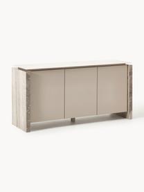 Enfilade avec pieds en marbre Bruce, Beige clair, beige marbré, larg. 145 x haut. 73 cm