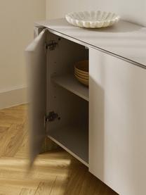 Enfilade avec pieds en marbre Bruce, Beige clair, beige marbré, larg. 145 x haut. 73 cm