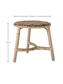 Sgabello per bambini in rattan Hubert, Seduta: corteccia di palma di ban, Struttura: rattan, Marrone chiaro, Ø 33 x Alt. 32 cm