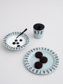 Ensemble de petit-déjeuner Numbers, 2 élém., Écozen, Bleu, noir, larg. 22 x haut. 7 cm