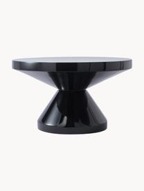 Table basse ronde Zig Zag, Plastique, laqué, Noir, Ø 60 cm