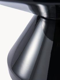 Runder Couchtisch Zig Zag, Kunststoff, lackiert, Schwarz, Ø 60 cm