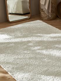 Handgewebter Kurzflor-Teppich Leah, 88 % Polyester, 12 % Jute, GRS-zertifiziert, Weiß, B 80 x L 150 cm (Größe XS)