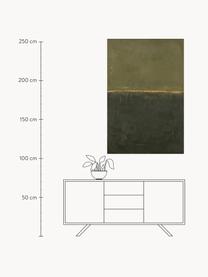 Handgemaltes Leinwandbild Edge Green, Grüntöne, B 88 x H 118 cm